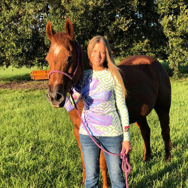 Passion Flower UPF Shirt for Horseback Riding