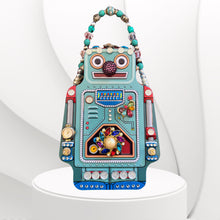 Load image into Gallery viewer, Statement, Retro, Dazzling Beaded and Adorned Robot Purse