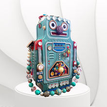 Load image into Gallery viewer, Statement, Retro, Dazzling Beaded and Adorned Robot Purse