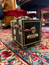 Load image into Gallery viewer, Elegant statement piece cigar box purse adorned with beautiful gems and jewelry