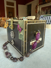 Load image into Gallery viewer, Elegant statement piece cigar box purse adorned with beautiful gems and jewelry