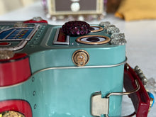 Load image into Gallery viewer, Statement, Retro, Dazzling Beaded and Adorned Robot Purse