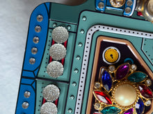 Load image into Gallery viewer, Statement, Retro, Dazzling Beaded and Adorned Robot Purse