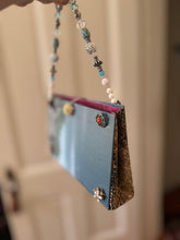 Load image into Gallery viewer, Handmade Book Purse with Elegant Beads, Buttons and Pins- A Conversation Piece