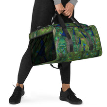 Load image into Gallery viewer, Flaunt your Feathers! Peacock Duffle bag - Perfect for Sports, Trips, Travel, Tennis, Running, Beach Days