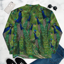 Load image into Gallery viewer, Flaunt your Feathers! Peacock Bomber Jacket - Tennis - Running - Sports - Running Jacket