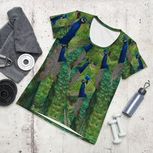 Load image into Gallery viewer, Flaunt your Feathers! The Peacock Series - Athletic T-shirt - Short-sleeves - Tennis - Running - Uniform - Team - Sports