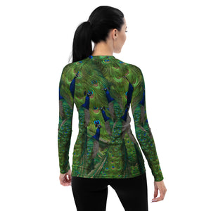 Flaunt your Feathers! Peacock UPF Shirt - Tennis - Uniform - Sports - Running - SUP - Sun Protection