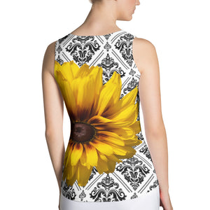 Sunflower Tank Top - Floral Tank Top - Yellow Flower Tank Top