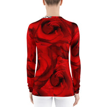 Load image into Gallery viewer, Women&#39;s Rash Guard - UPF Shirt - Sun Shirt - Roses and Peacock