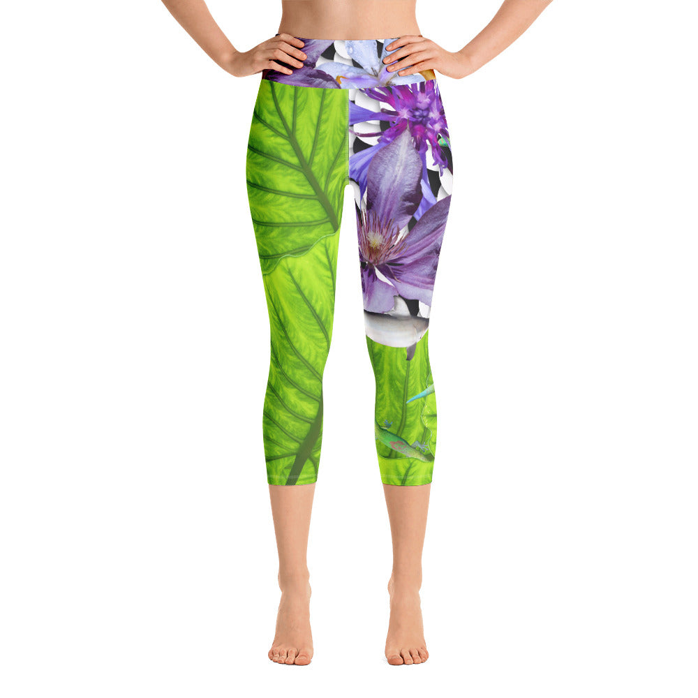 Yoga Capri Leggings - Sharks, Tropical Leaves, Flowers and More!