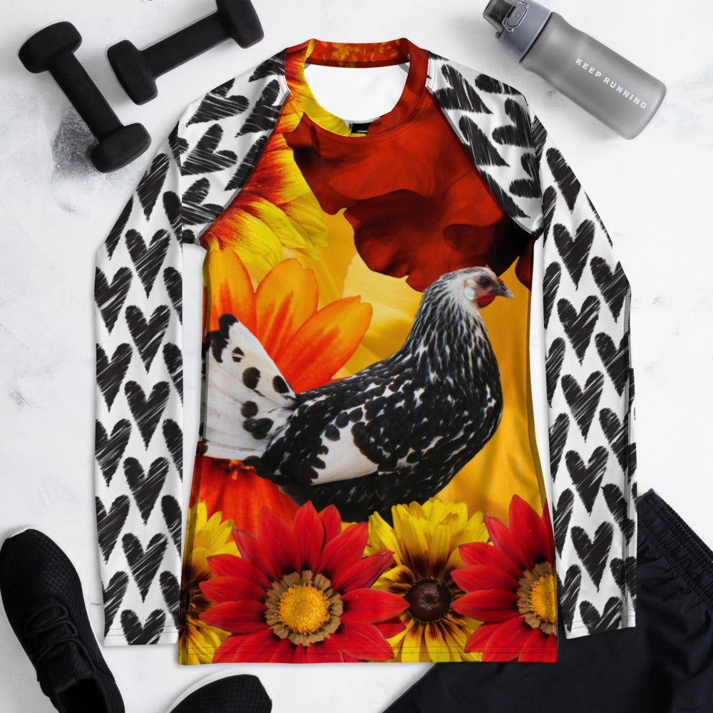 Women's Rash Guard- Because Everyone Needs a Chicken Shirt!