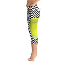 Load image into Gallery viewer, Capri Leggings - Tennis Leggings- Tennis Ball - Tennis Pants