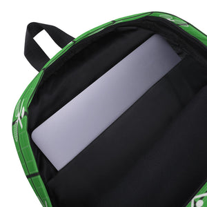 Tennis Theme Backpack - Tennis Courts, Racquets and Balls