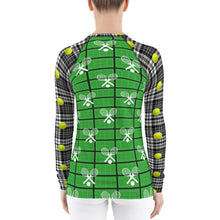 Load image into Gallery viewer, Women&#39;s Rash Guard - Tennis - Tennis Court - Tennis Balls - Tennis Fan - Tennis UPF Shirt