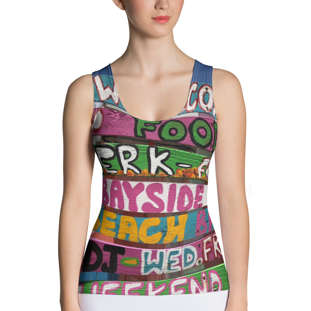 Sublimation Cut & Sew Tank Top - Beach - Caribbean - Sun - Fun