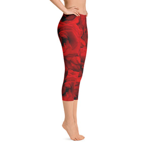 Capri Leggings - Roses