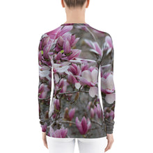 Load image into Gallery viewer, Women&#39;s Rash Guard - Japanese Magnolia - Jane Magnolia  - Pink Floral