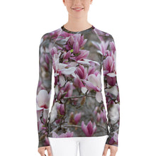 Load image into Gallery viewer, Women&#39;s Rash Guard - Japanese Magnolia - Jane Magnolia  - Pink Floral