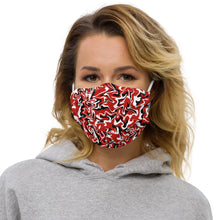 Load image into Gallery viewer, Premium face mask - Red, Black and White - Tennis Theme - Tennis Gift - Tennis Ball