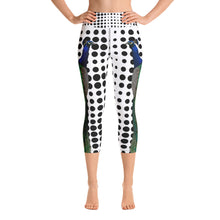 Load image into Gallery viewer, Yoga Capri Leggings - Peacock and Polka Dots