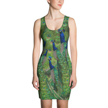 Load image into Gallery viewer, Fitted Peacock Print Dress