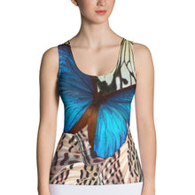 Load image into Gallery viewer, Butterfly Tank Top - Butterfly Shirt - Butterfly Top - Blue Butterfly