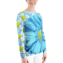 Load image into Gallery viewer, Women&#39;s Rash Guard - Sun Shirt- UPF Shirt - Sun Protection Shirt - Tennis Theme - Tennis Shirt