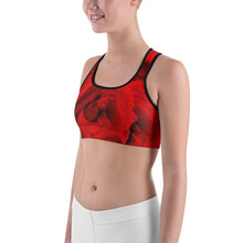 Load image into Gallery viewer, Sports Bra - Peacock and Roses