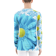 Load image into Gallery viewer, Women&#39;s Rash Guard - Sun Shirt- UPF Shirt - Sun Protection Shirt - Tennis Theme - Tennis Shirt