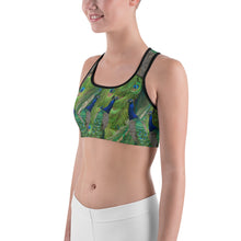 Load image into Gallery viewer, Sports bra - Beautiful Peacock Pattern