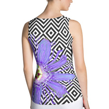 Load image into Gallery viewer, Passion Flower Tank Top - Floral Tank Top - Purple Flower Tank Top