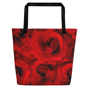 Tote Bag - Roses and Peacock