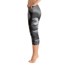 Load image into Gallery viewer, Capri Leggings- Rock Stacking - Yoga Leggings - Black and White Leggings