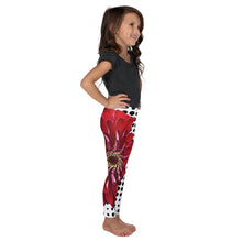 Load image into Gallery viewer, Kid&#39;s Leggings - Bold Red Flower Print