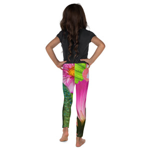 Kid's Leggings - Pink Peacock Leggings