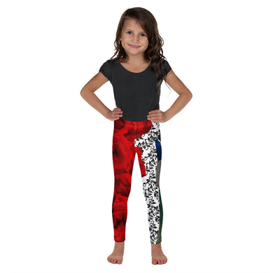 Kid's Leggings - Peacock and Roses