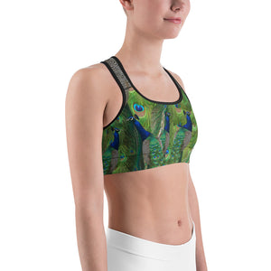 Sports bra - Beautiful Peacock Pattern