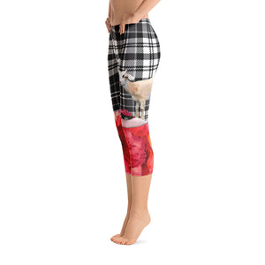 Capri Leggings - Goat, Flowers, Pigs, Plaid and More!  Conversation-Starter Leggings