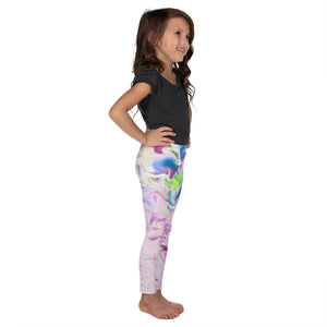 Kid's Leggings - Pink Pastel Swirls