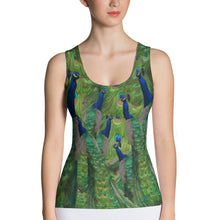 Load image into Gallery viewer, Peacock Sports Tank Top - Peacocks and Peacock Feathers