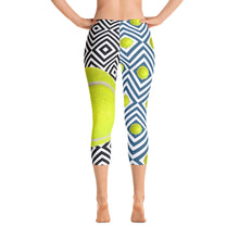 Load image into Gallery viewer, Capri Leggings - Tennis Leggings- Tennis Ball - Tennis Pants