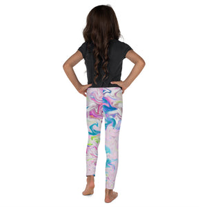 Kid's Leggings - Pink Pastel Swirls