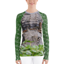 Load image into Gallery viewer, Women&#39;s Rash Guard - Women&#39;s Fishing Shirt - Women&#39;s UPF Shirt - Gator Shirt