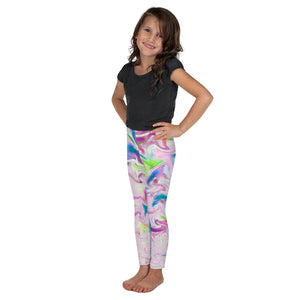 Kid's Leggings - Pink Pastel Swirls