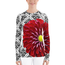 Load image into Gallery viewer, Women&#39;s Rash Guard- Tennis Theme - Tennis Shirt - Sun Protection Shirt