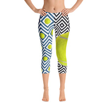 Load image into Gallery viewer, Capri Leggings - Tennis Leggings- Tennis Ball - Tennis Pants