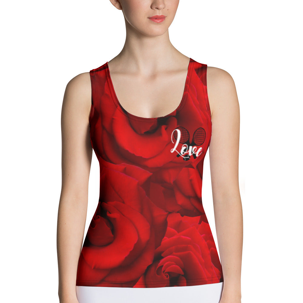 Rose and Peacock Tennis Tank Top