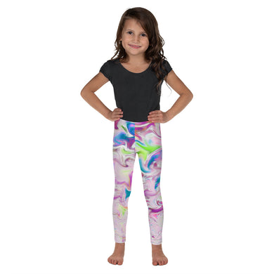 Kid's Leggings - Pink Pastel Swirls