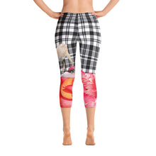 Load image into Gallery viewer, Capri Leggings - Goat, Flowers, Pigs, Plaid and More!  Conversation-Starter Leggings